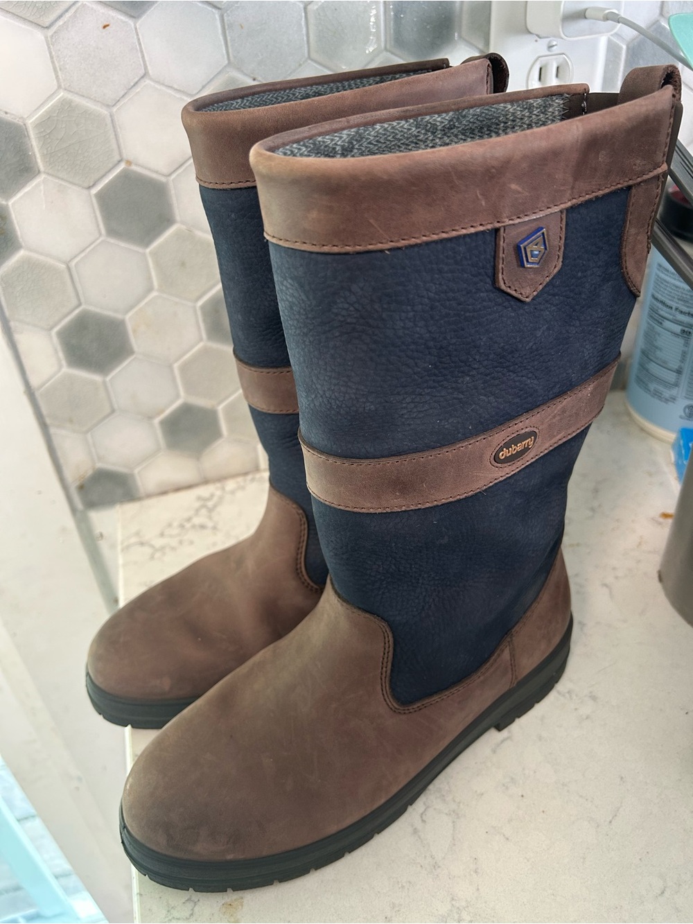 Dubarry of Ireland Navy/Brown Rugged Rubber Sole Boot (Pair)
